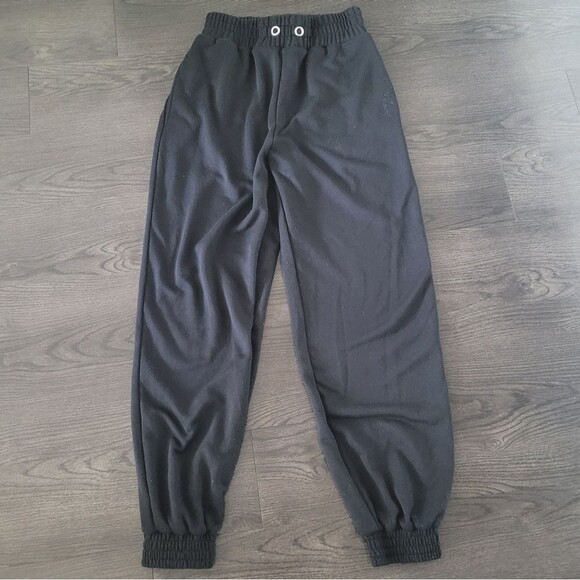 For Love And Lemons Pants - For Love And Lemons Black Jogger Sweatpants Size Small Athleisure Grunge